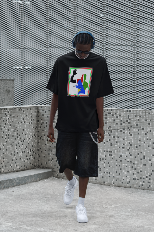 Premium Oversized Tee Jieng Pride  – Sacred Cow Symbol